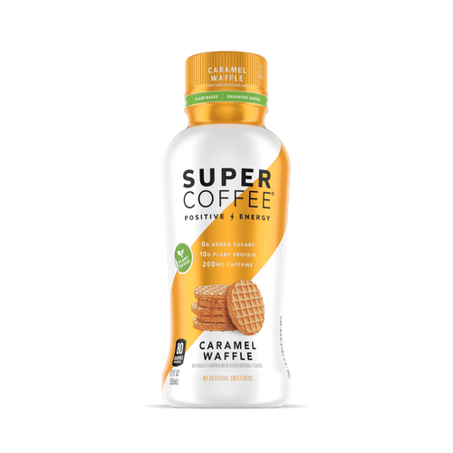 KITU Super Coffee Caramel Waffle, 10g Plant Protein, 12 oz (Pack of 12) - Oasis Snacks