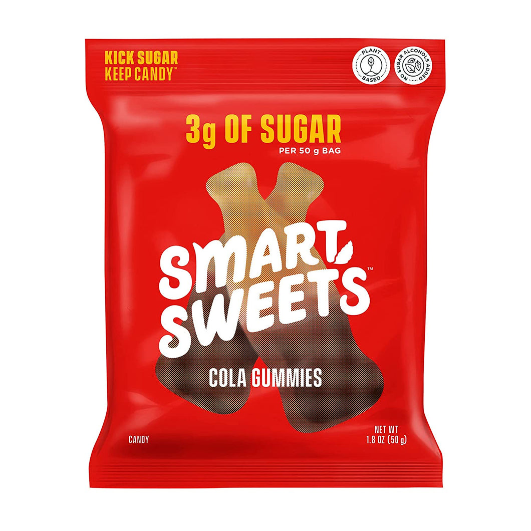 Smart Sweets Candy, Cola Gummies, 1.8oz (Pack of 12)