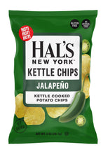 Load image into Gallery viewer, Hal&#39;s New York Kettle Cooked Gluten Free Potato Chips, Jalapeno, 2 oz (Pack of 24) - Oasis Snacks
