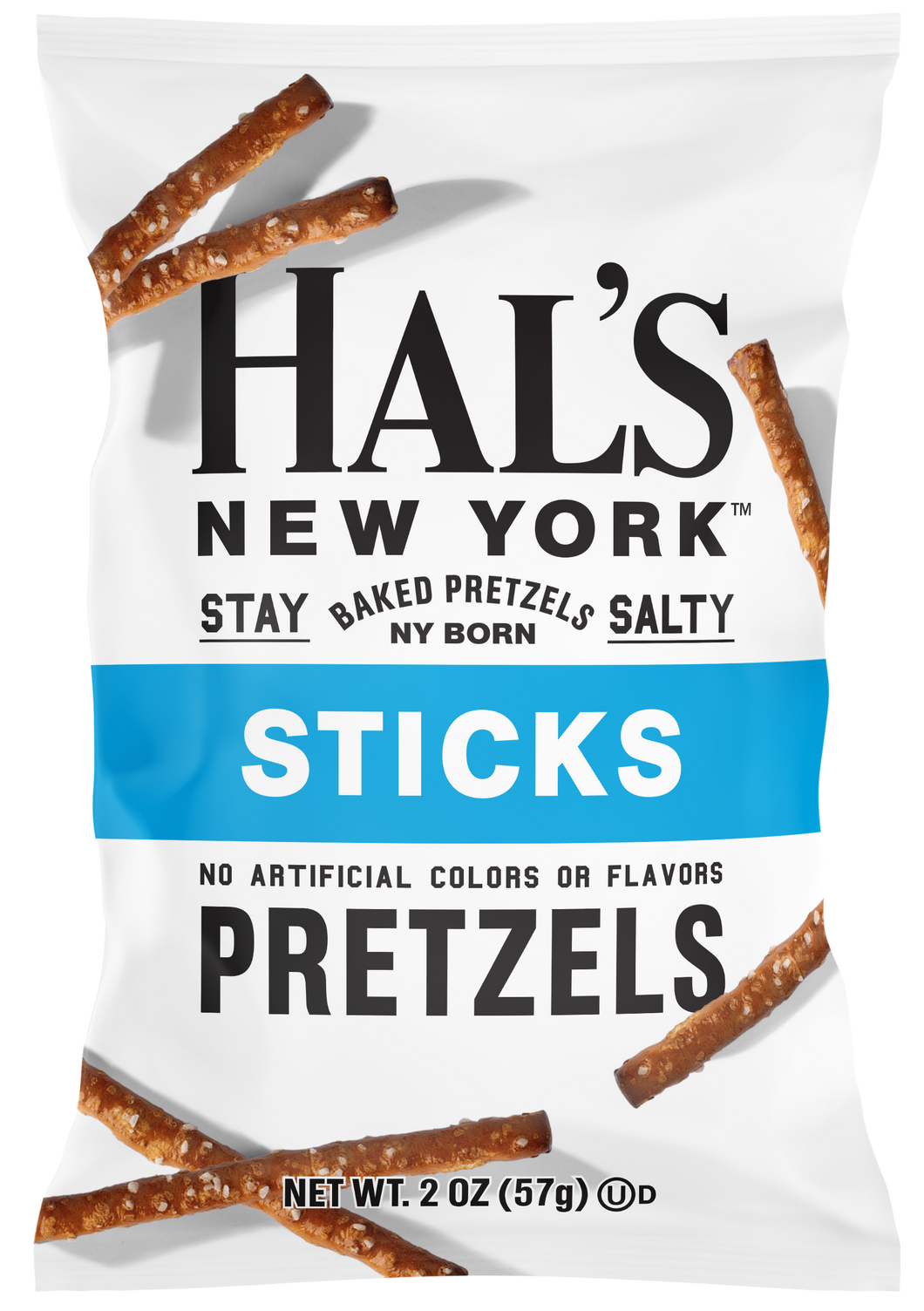 Hal's New York Baked Pretzels Sticks 2oz (Pack of 24)