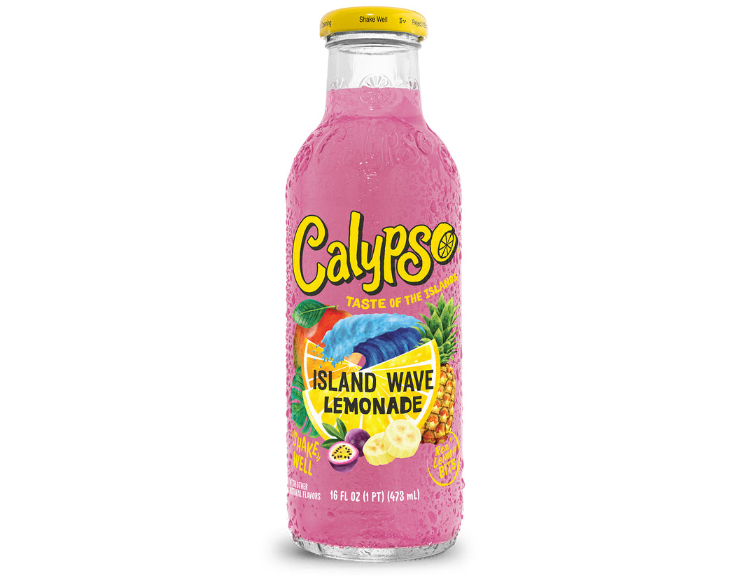 Calypso Lemonade, Island Wave, 16oz (Pack of 12)