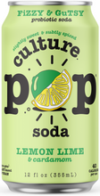 Load image into Gallery viewer, Culture Pop Sparkling Probiotic Soda, Lemon Lime, 12oz (Pack of 12)
