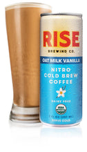Load image into Gallery viewer, RISE Brewing Co. Nitro Cold Brew Coffee, Oat Milk Vanilla, 7 fl. oz. Cans (Pack of 12) - Oasis Snacks
