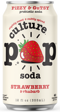 Load image into Gallery viewer, Culture Pop Sparkling Probiotic Soda, Strawberry, 12oz (Pack of 12)
