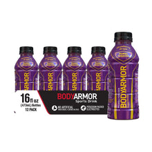 Load image into Gallery viewer, BodyArmor Electrolyte SuperDrink, Strawberry Grape / Mamba Forever, 16 Oz (Pack of 12)
