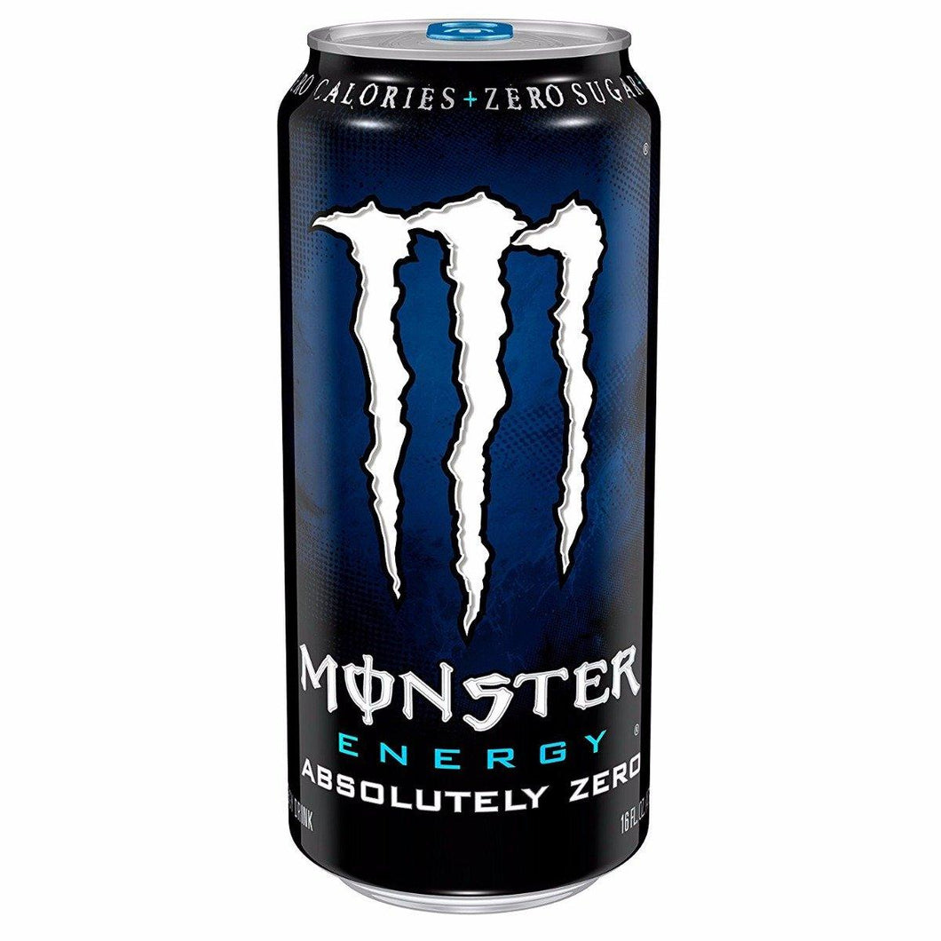 Monster Energy Drink, Absolutely Zero, 16 Ounce (Pack of 24) - Oasis Snacks