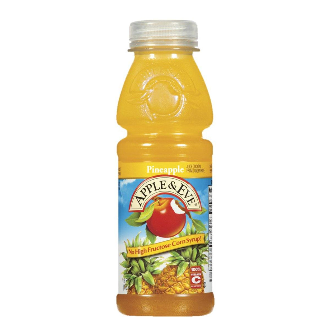 Apple & Eve Pineapple Cocktail 16 oz Plastic Bottles (12 Pack) - Oasis Snacks