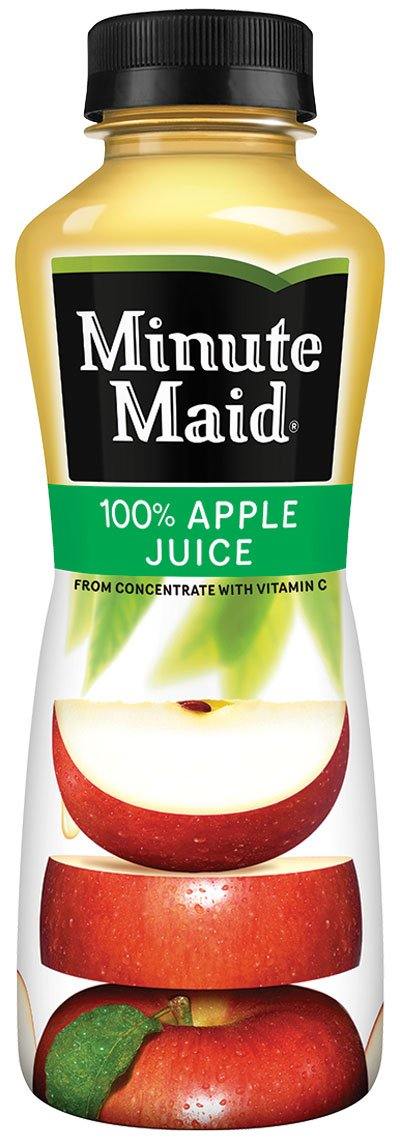 Minute Maid 100% Apple Juice, 12 oz Plastic Bottles (Pack of 24) - Oasis Snacks