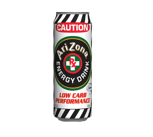 Arizona Low Carb Caution Energy Drinks 11.5 Ounce Cans (Pack of 24) - Oasis Snacks
