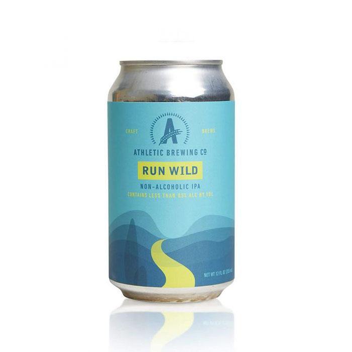 Athletic Brewing Company Non-Alcoholic Beer, Run Wild IPA, 12oz (Pack of 12) - Oasis Snacks