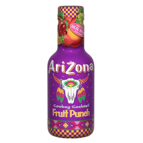 AriZona Fruit Punch Cocktail 16.9 oz Plastic Bottles (Pack of 20) - Oasis Snacks