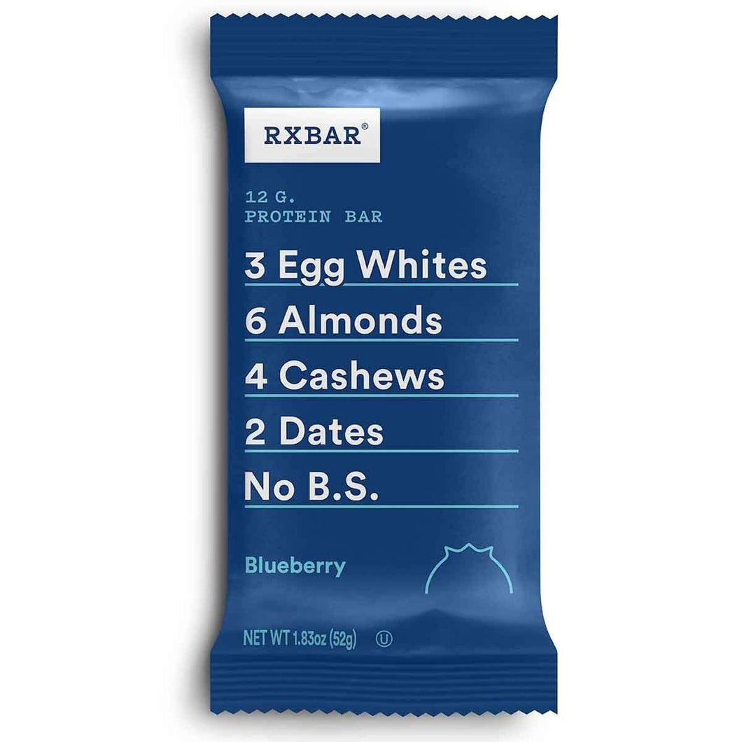 RXBAR 12g Protein Bar, Blueberry, 1.83oz (Pack of 12) - Oasis Snacks