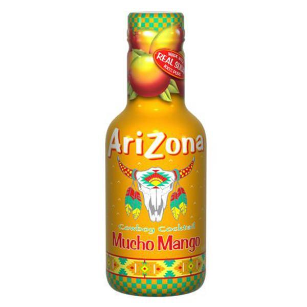 AriZona Mucho Mango Cocktail 16.9 oz Plastic Bottles (Pack of 20) - Oasis Snacks