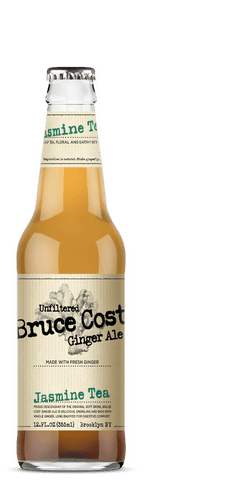 Bruce Cost Unfiltered Original Ginger Ale Jasmine Tea 12 oz (Pack of 24) - Oasis Snacks