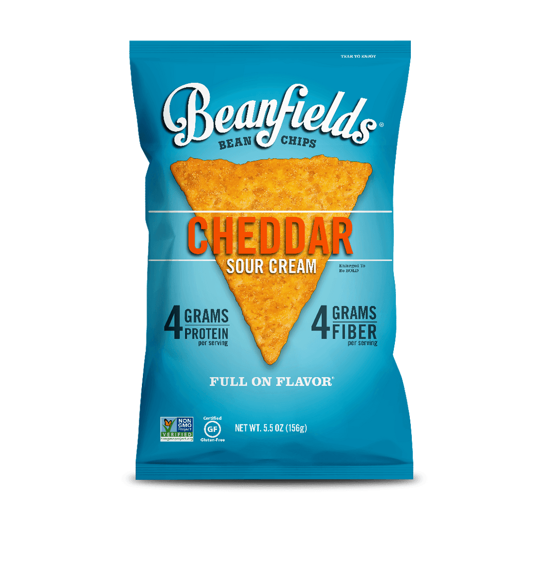 Beanfields Bean Chips, Cheddar Sour Cream, 5.5 Ounce (Pack of 6) - Oasis Snacks