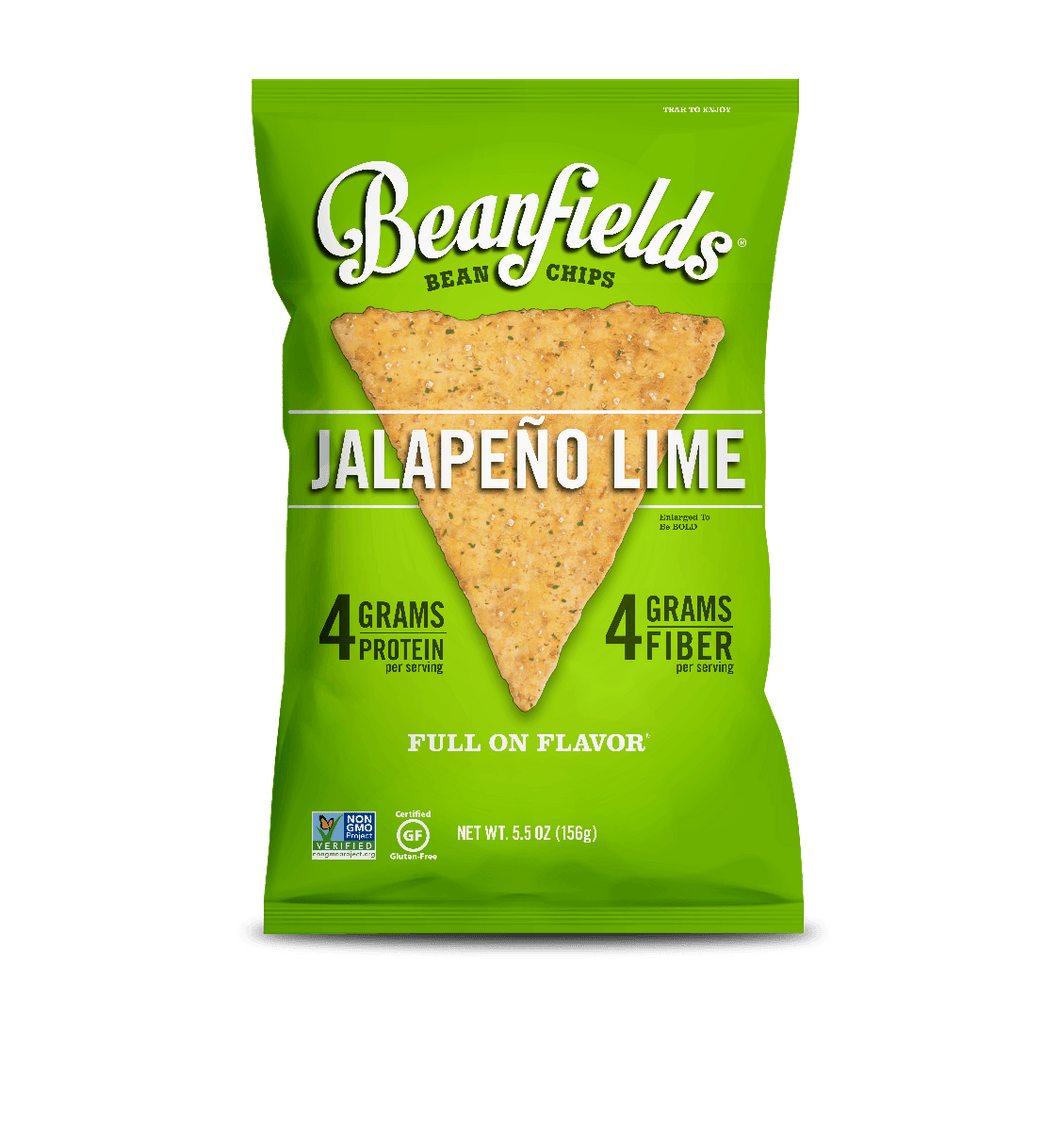 Beanfields Bean Chips, Jalapeno Lime, 5.5 Ounce (Pack of 6) - Oasis Snacks