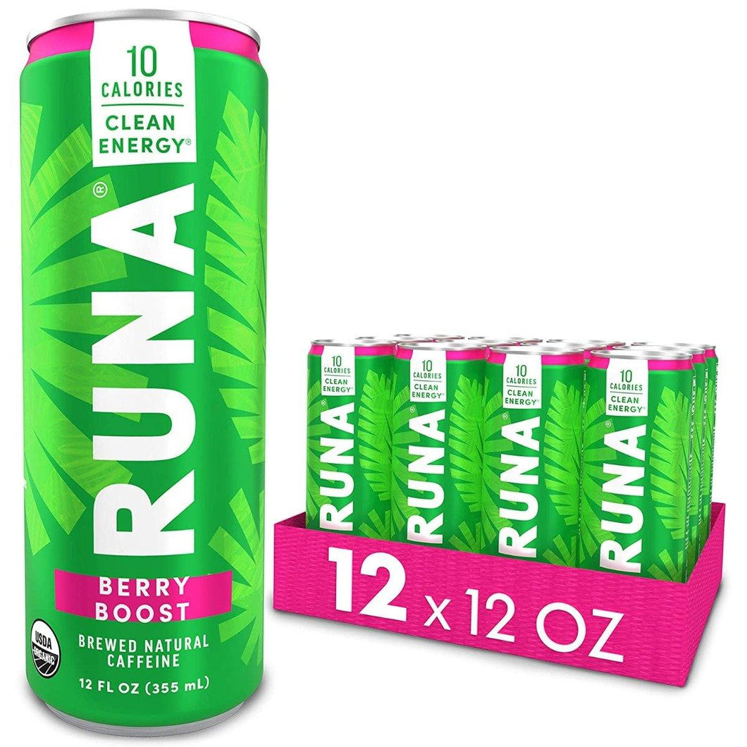 RUNA Energy Drink, Berry Boost, 12 oz (Pack of 12) - Oasis Snacks