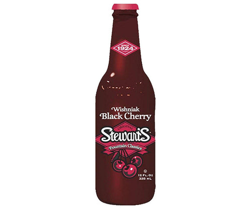 Stewart's Original Fountain Classics, Wishniak Black Cherry Soda, 12oz (Pack of 12) - Oasis Snacks