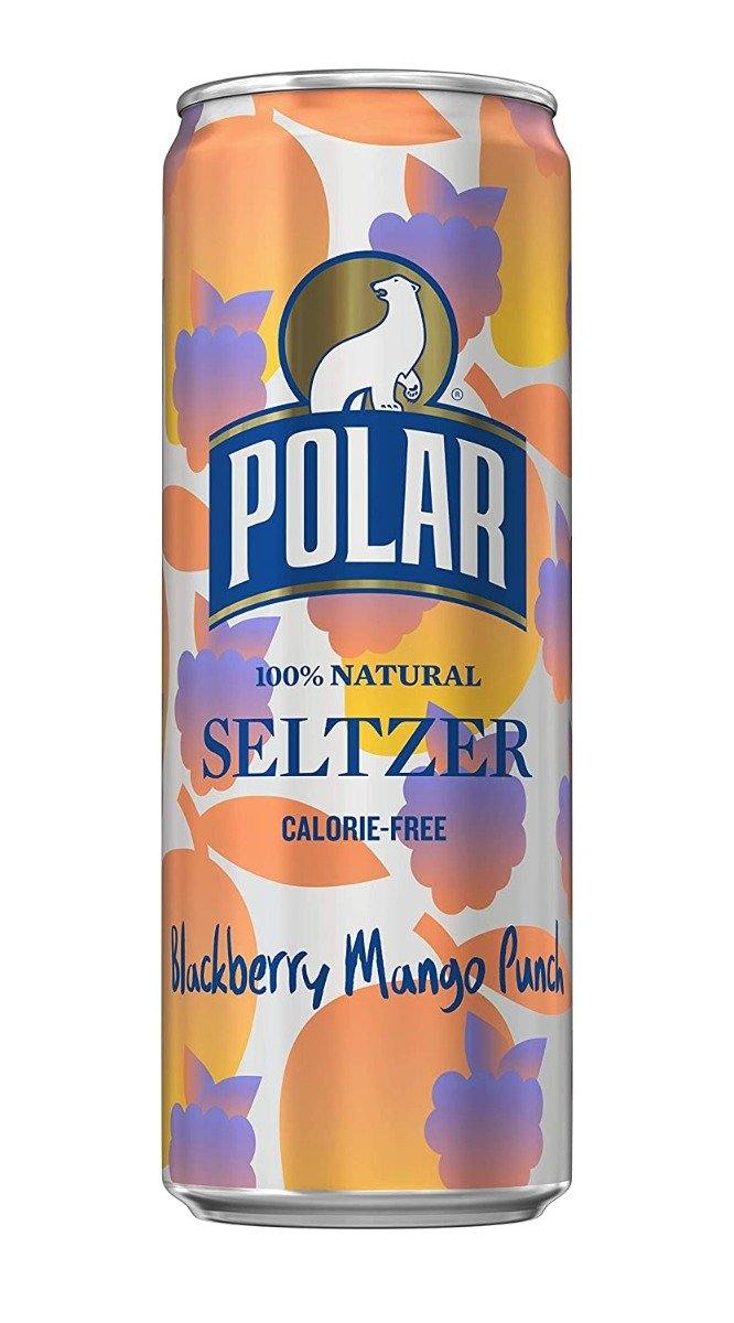 Polar Seltzer Blackberry Mango Punch Limited Summer Edition Seltzer Water 12oz Cans (Pack of 24) - Oasis Snacks