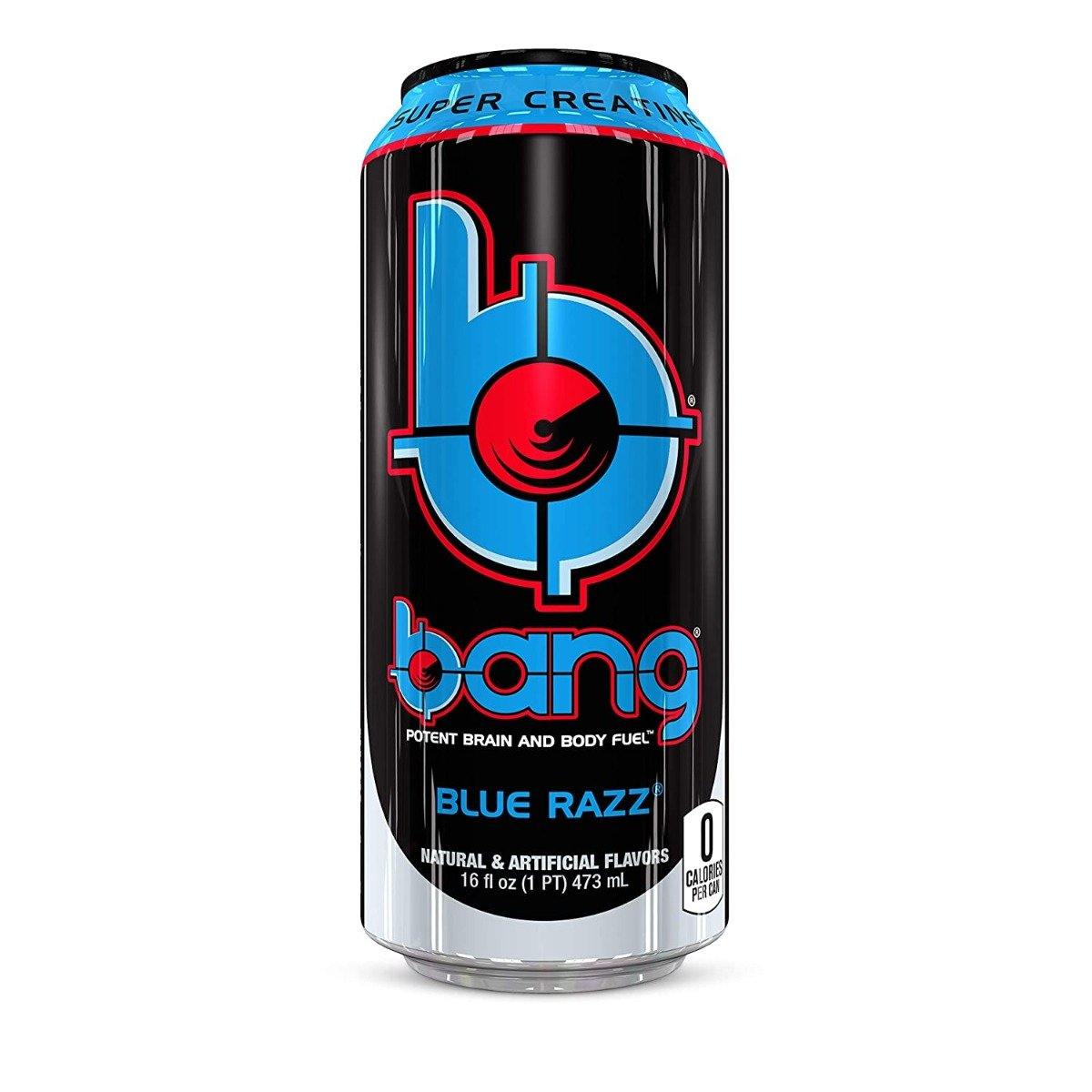 BANG Energy Drink, Blue Razz, 16oz Cans (Pack of 12) – Oasis Snacks