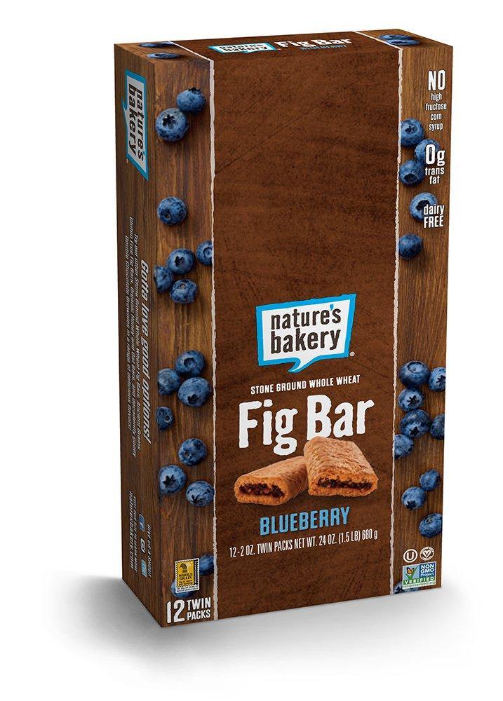 Nature's Bakery Whole Wheat Fig Bar, Blueberry, 2 oz (Pack of 12) - Oasis Snacks