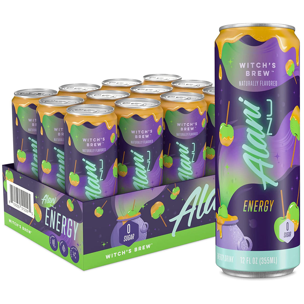 Alani Nu Sugar-Free Energy Drink, Witch's Brew, 12oz (Pack of 12)