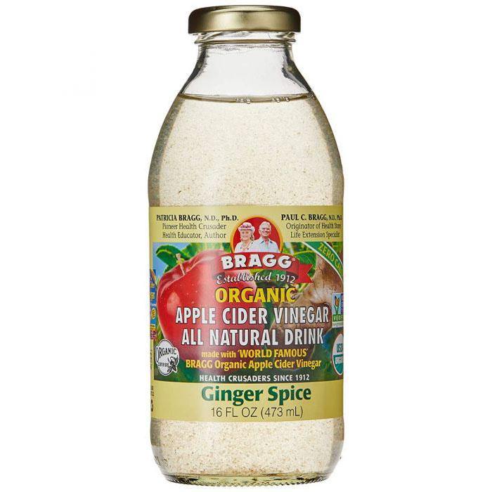 Bragg Organic Apple Cider Vinegar Drink, Ginger Spice, 16oz (Pack of 12) - Oasis Snacks