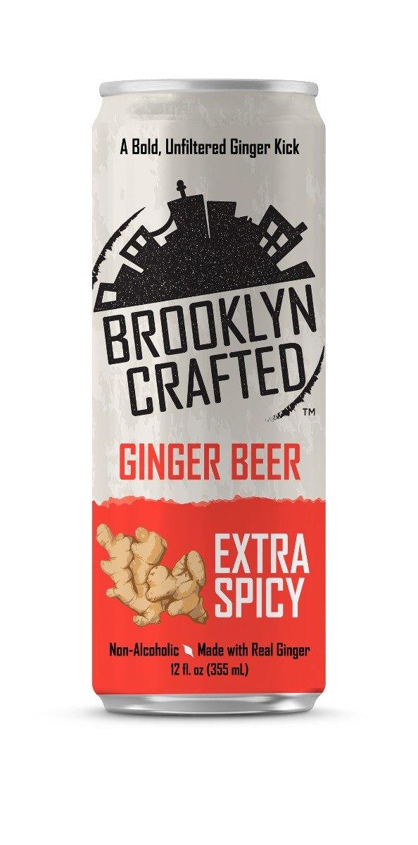 Brooklyn Crafted Extra Spicy Ginger Beer 12 oz Cans (Pack of 12) - Oasis Snacks