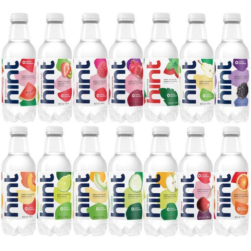 Hint Premium Essence Water, 16 oz, Mix & Match Custom Pack of 24 - Oasis Snacks