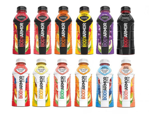 Bodyarmor Electrolyte SuperDrink 28oz Bottles, Mix & Match Custom Pack of 12 - Oasis Snacks