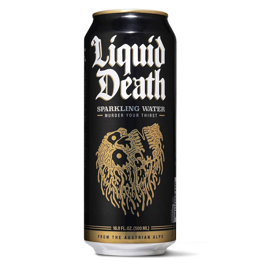 Liquid Death Sparkling Water, 16.9oz (Pack of 12)