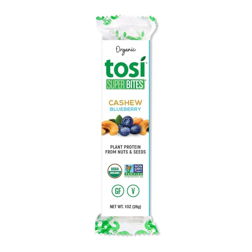 Tosi Organic Superbites Snacks, Blueberry Cashew, 1oz (Pack of 12) - Oasis Snacks
