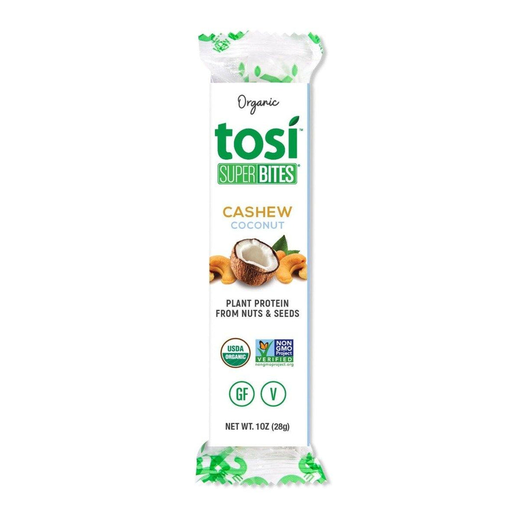 Tosi Organic Superbites Snacks, Coconut Cashew, 1oz (Pack of 12) - Oasis Snacks