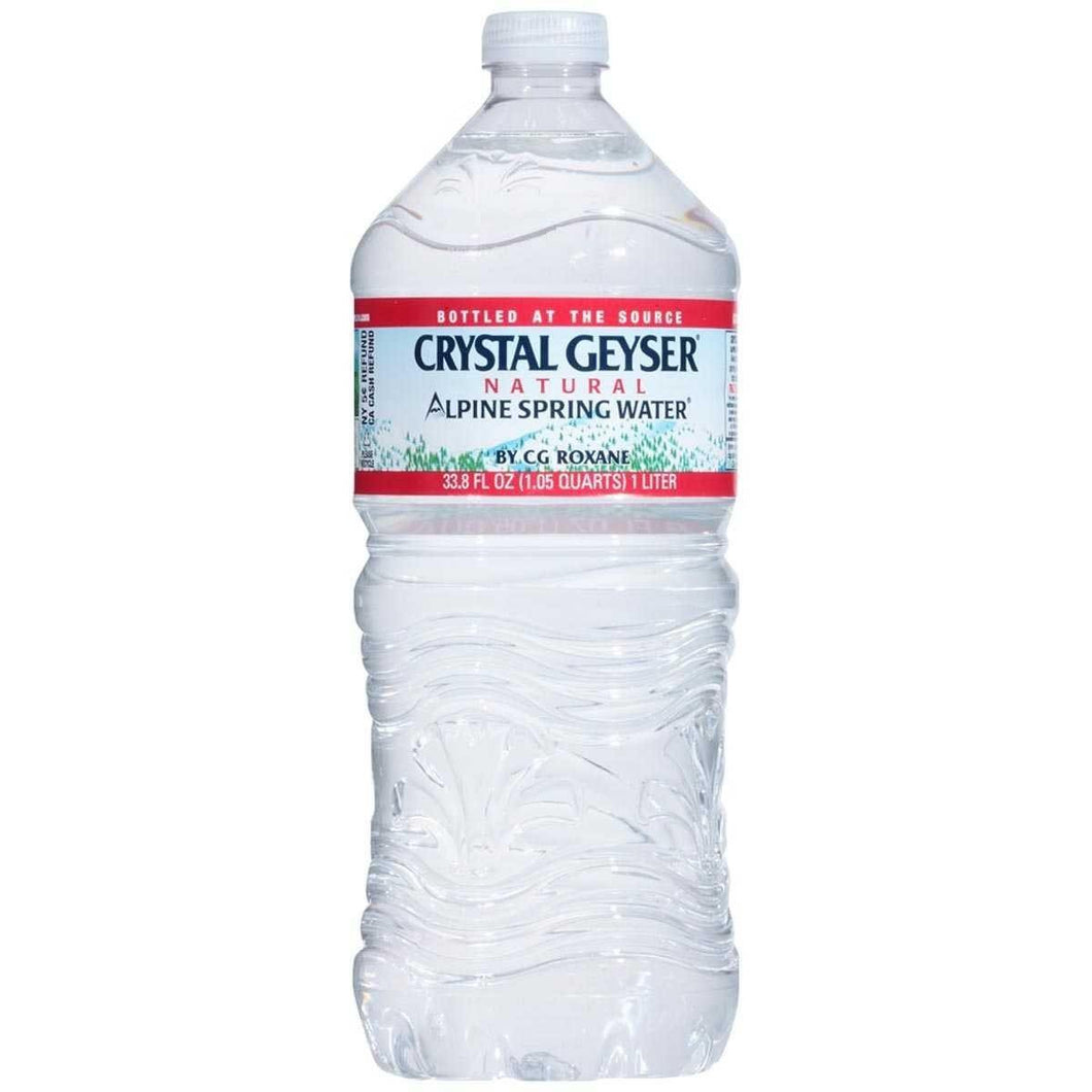Crystal Geyser Natural Alpine Spring Water, 33.8 oz (Pack of 15) - Oasis Snacks