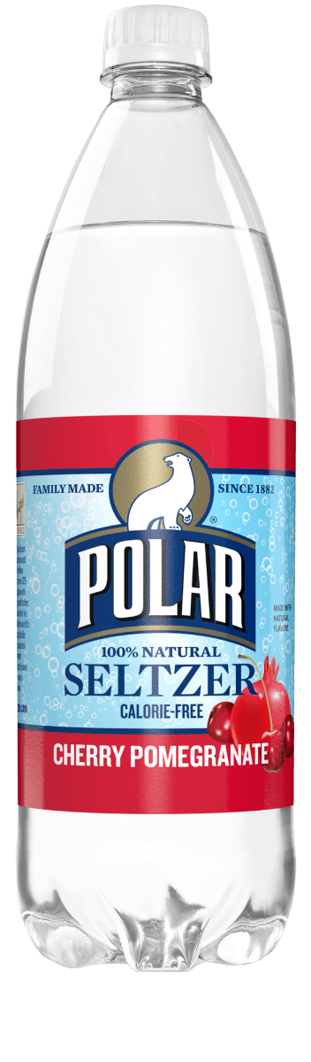 Polar Cherry Pomegranate Seltzer Water 1 Liter Bottles (Pack of 12) - Oasis Snacks