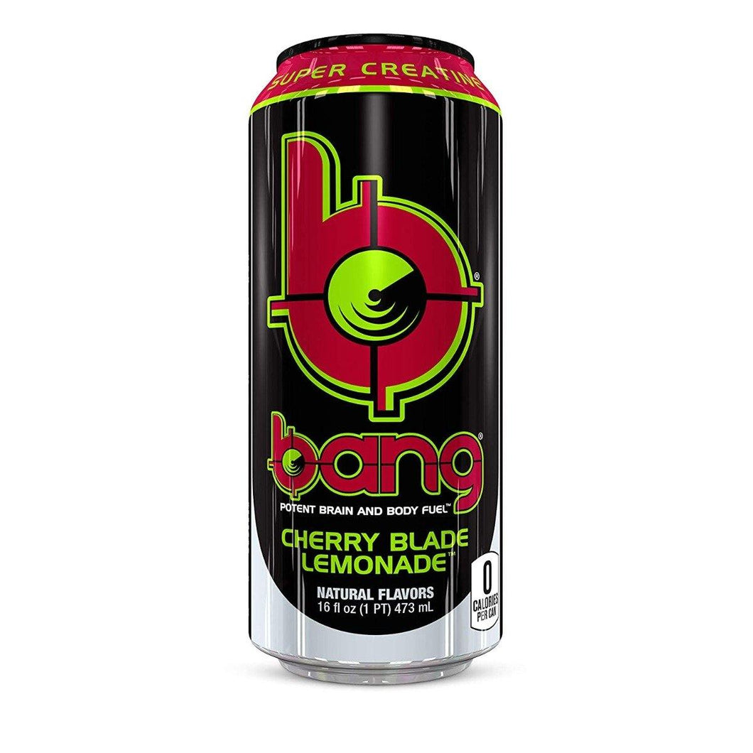 BANG Energy Drink, Cherry Blade Lemonade, 16oz Cans (Pack of 12) - Oasis Snacks