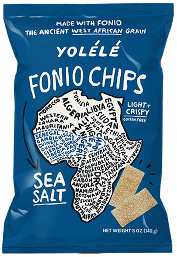 Yolele Fonio Chips, Sea Salt, 5oz - Multi-Pack