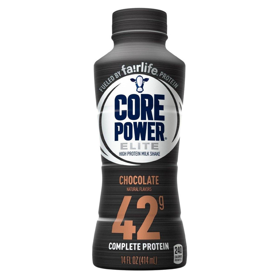 Core Power Elite High Protein, 42g Protein, Milk Shake, CHOCOLATE, 14 oz (Pack of 12) - Oasis Snacks