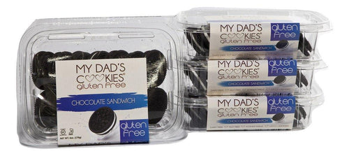 My Dad's Cookies, Gluten and Dairy Free, Chocolate Sandwich Cookie, 6 oz (Pack of 3) - Oasis Snacks