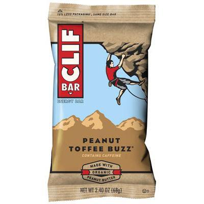 Clif Bar Energy Bar, Peanut Toffee Buzz, 2.4oz (Pack of 12) - Oasis Snacks