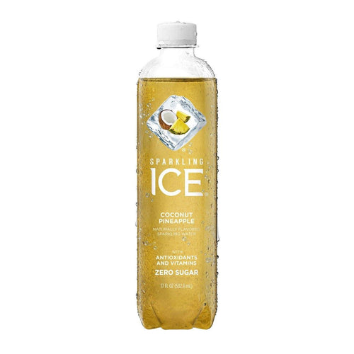Sparkling Ice Naturally Flavored Sparkling Water, Coconut Pineapple, 17 oz (Pack of 12) - Oasis Snacks