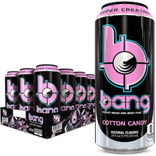 Load image into Gallery viewer, BANG Energy Drink, Cotton Candy, 16oz Cans (Pack of 12) - Oasis Snacks
