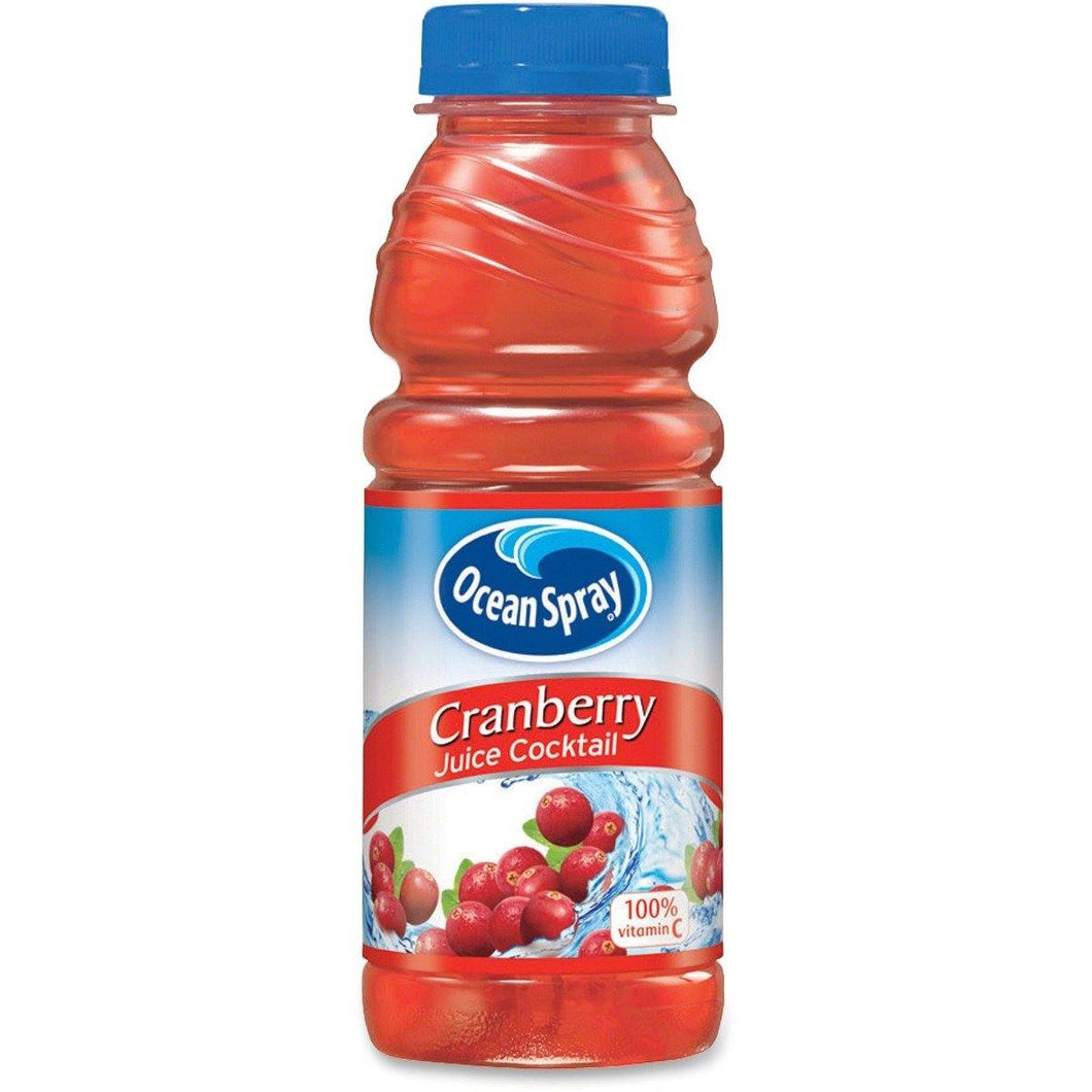 Ocean Spray, Cranberry Juice Cocktail, 15.2 Oz (Pack of 12) - Oasis Snacks