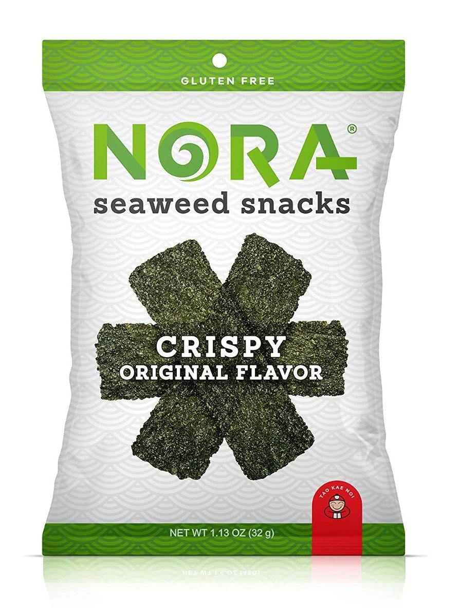 Nora Crispy Seaweed Original Premium Snack, 1.13 oz (Pack of 12) - Oasis Snacks