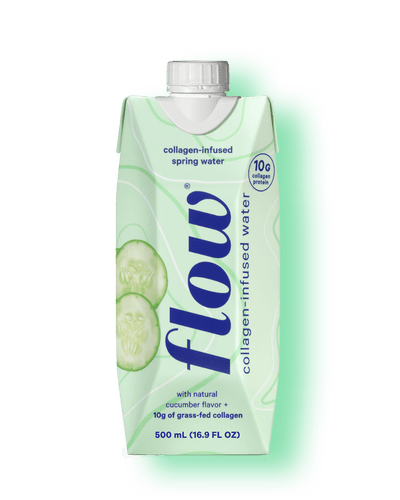Flow Natural Artesian Collagen Infused Spring Water, Cucumber, 16.9oz (Pack of 12) - Oasis Snacks