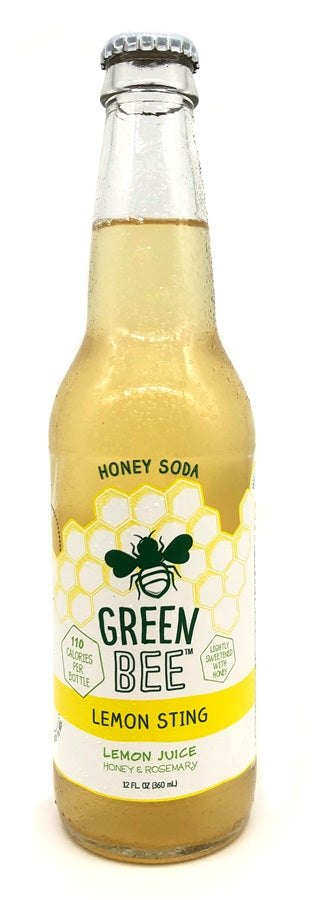 Green Bee Honey Soda, Lemon Sting, 12oz - Multi Pack