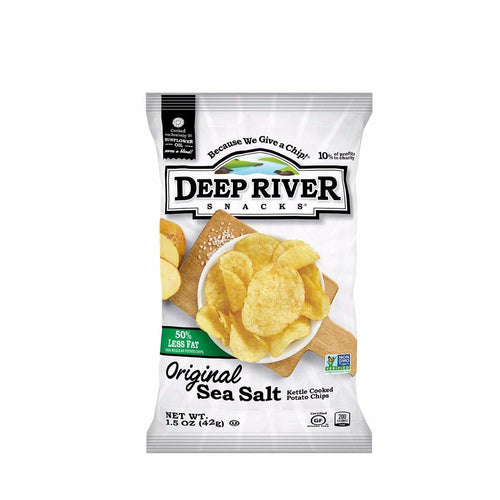 Deep River Snacks Potato Chips Original Sea Salt 1.5 oz bag (24 Pack) - Oasis Snacks