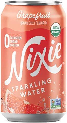 Nixie Sparkling Flavored Water, Grapefruit, 12oz (Pack of 24) - Oasis Snacks