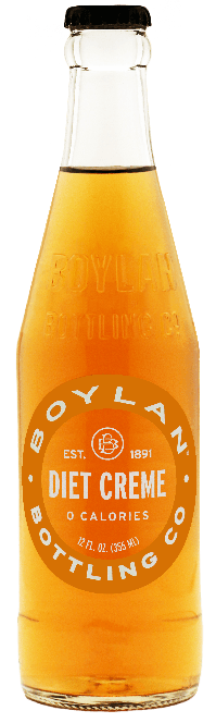 Boylan Pure Cane Sugar Soda Pop, Diet Cream Soda, 12 oz Glass Bottles (Pack of 12) - Oasis Snacks