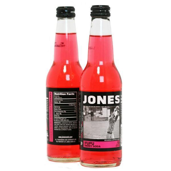 Jones Cane Sugar Soda, Fufu Berry, 12 oz (Pack of 12) - Oasis Snacks